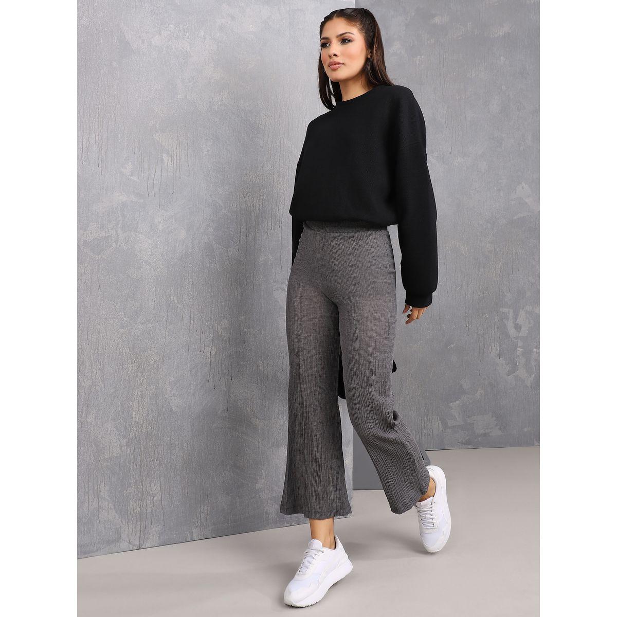 بنطال بقصة واسعة وخصر عالي-women-clothing-bottoms-trousers-image-2