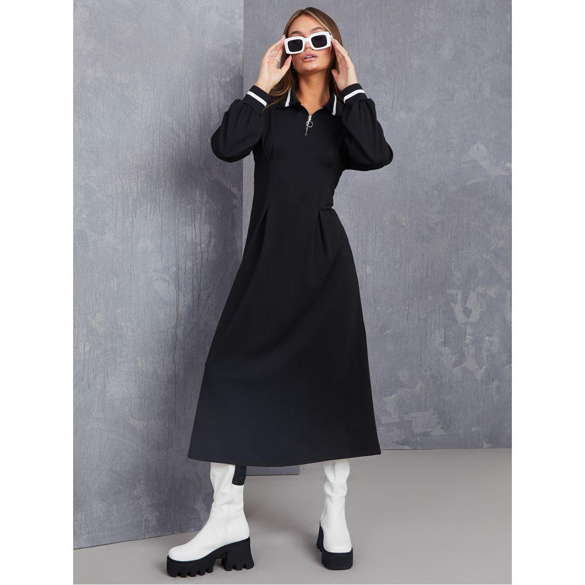 فستان ميدي باكمام طويلة-women-clothing-dresses-image-1