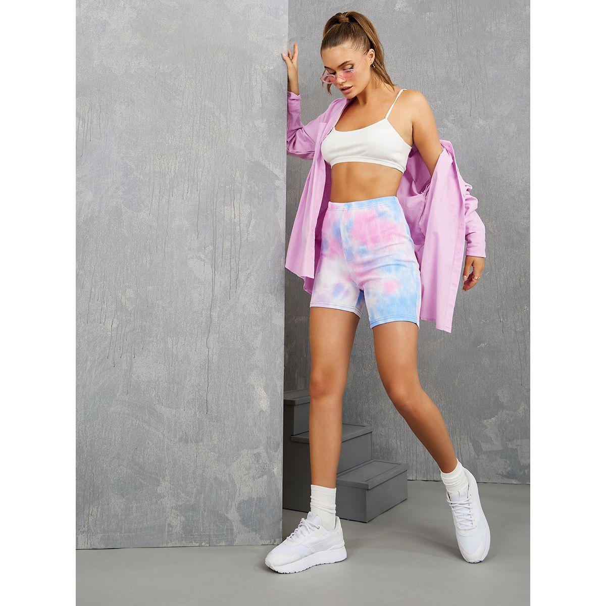 شورت رياضي بخصر مطاطي-women-clothing-bottoms-shorts-image-2