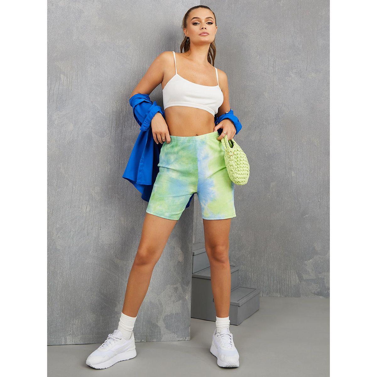 شورت رياضي بخصر مطاطي-women-clothing-bottoms-shorts-image-1