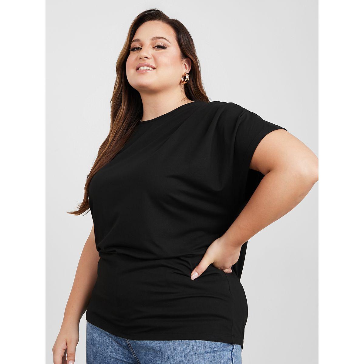بلوزة جيرسيه بكسرات واكمام قصيرة-women-clothing-shirtsandblouses-blouses-image-3