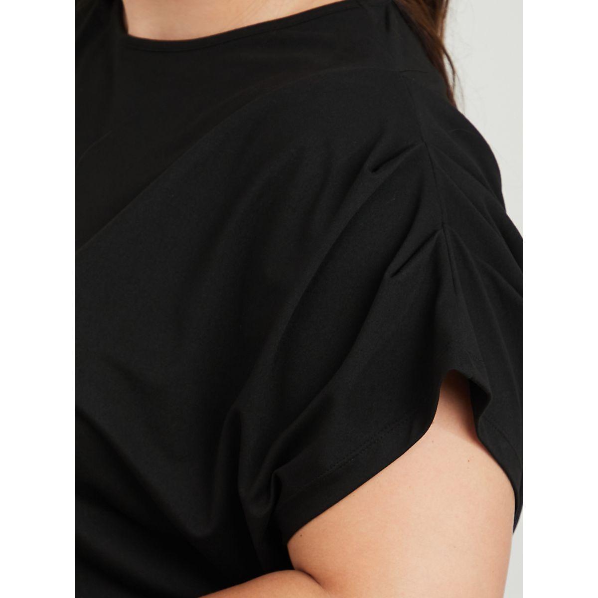 بلوزة جيرسيه بكسرات واكمام قصيرة-women-clothing-shirtsandblouses-blouses-image-4