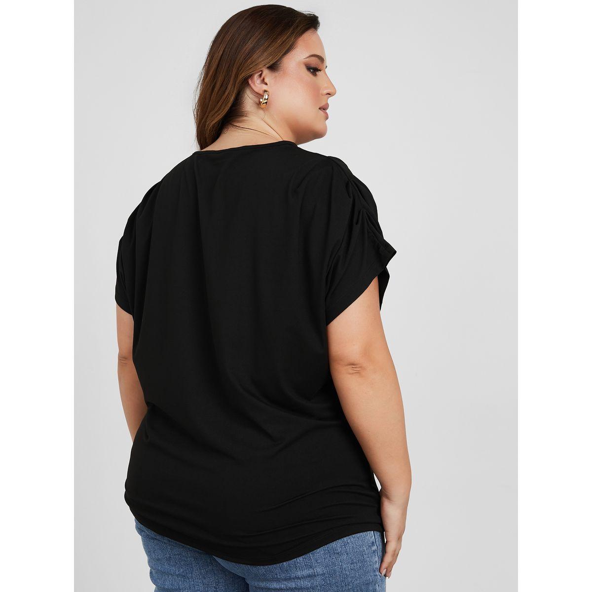 بلوزة جيرسيه بكسرات واكمام قصيرة-women-clothing-shirtsandblouses-blouses-image-5