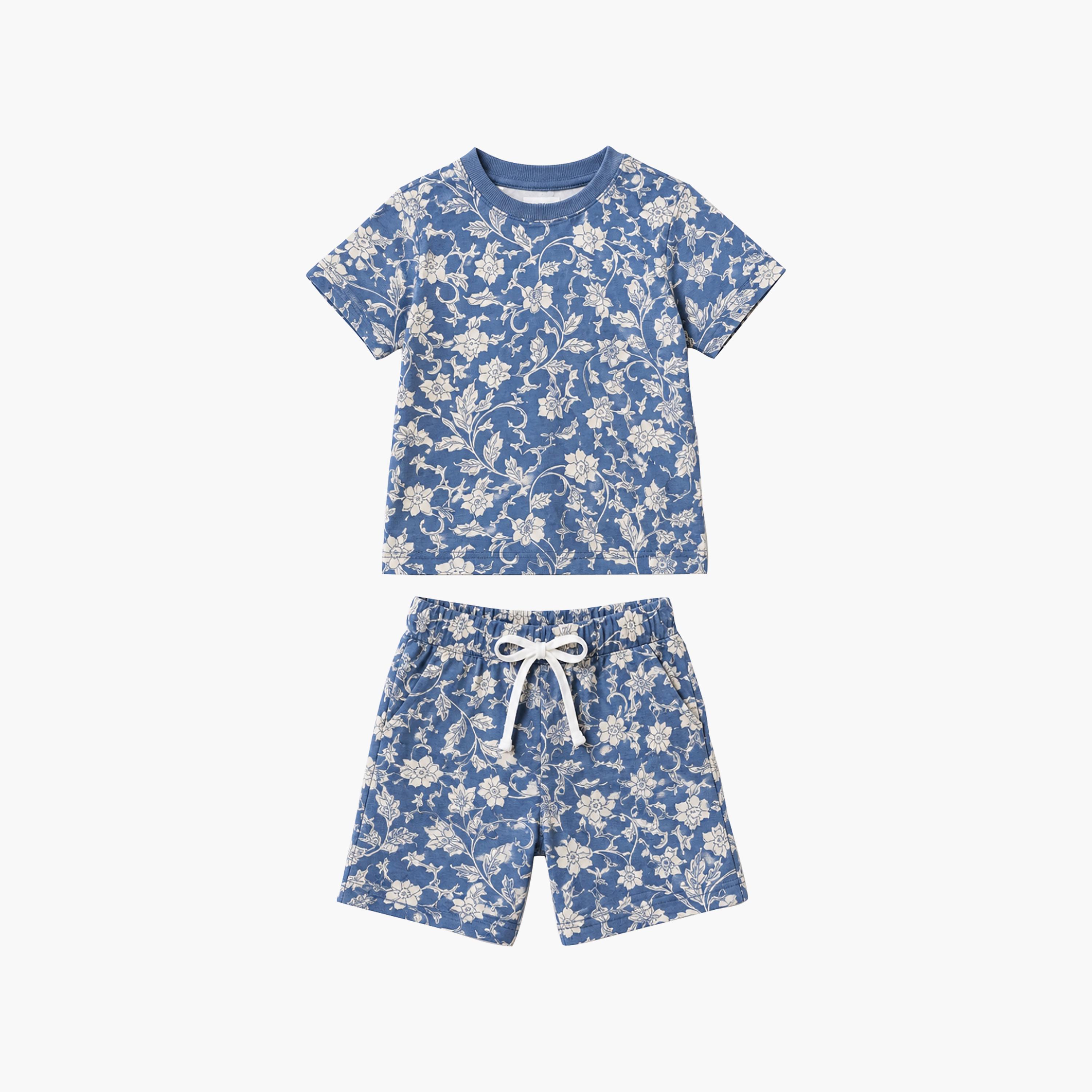 Babyqlo Floral Short Sleeves T-Shirt & Shorts Co-ord Set-baby-girls-clothing-setsandcoords-image-6