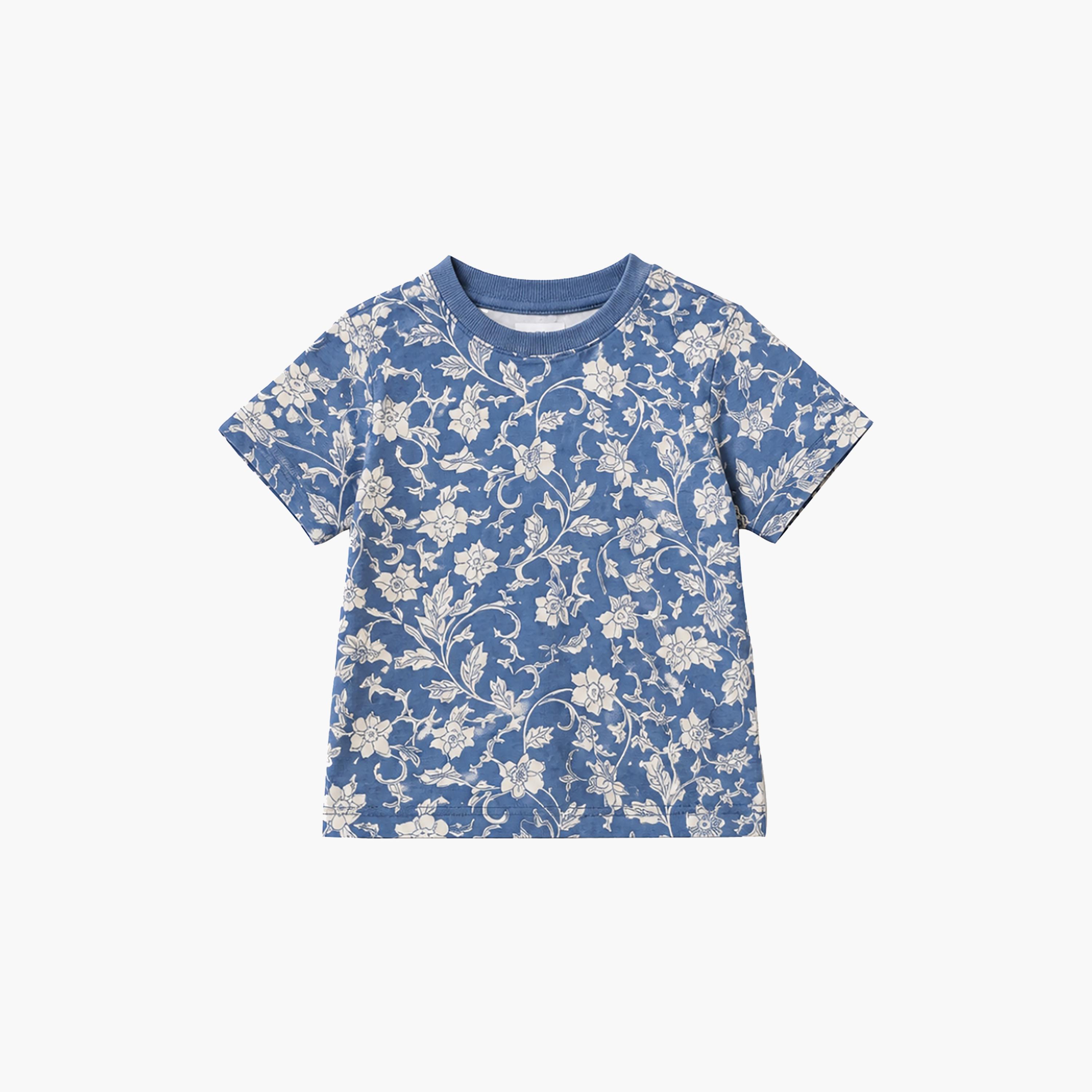 Babyqlo Floral Short Sleeves T-Shirt & Shorts Co-ord Set-baby-girls-clothing-setsandcoords-image-7