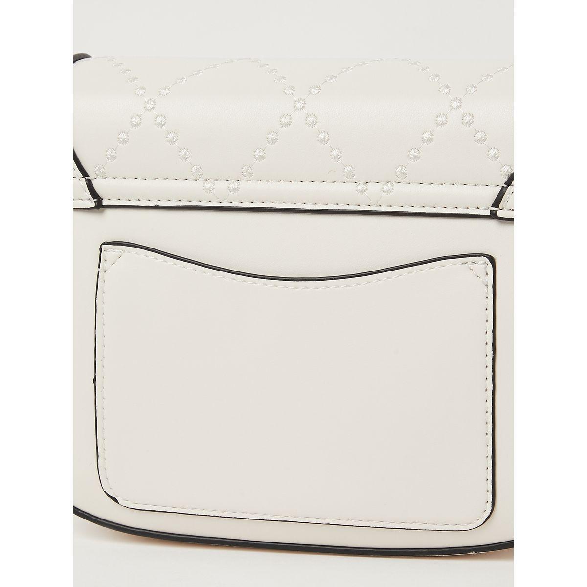 Styli Embroidered Pattern Saddle Bag with Adjustable Strap-women-bagsandwallets-handbags-image-2