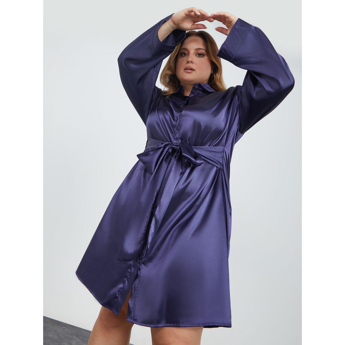 فستان بطول الركبة مع اكمام طويلة-women-clothing-dresses-image-1