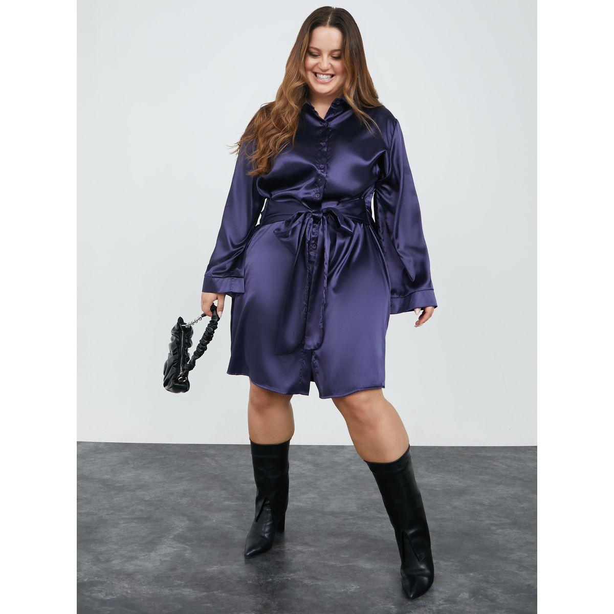 فستان بطول الركبة مع اكمام طويلة-women-clothing-dresses-image-2