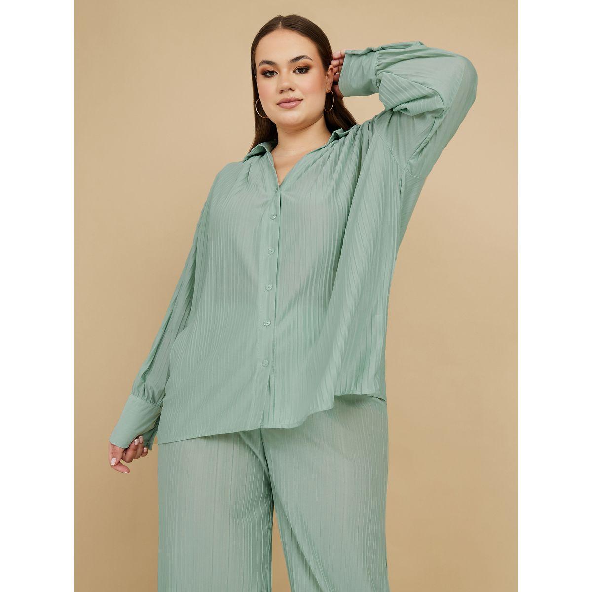 بلوزة بقصة واسعة واكمام طويلة-women-clothing-shirtsandblouses-shirts-image-1