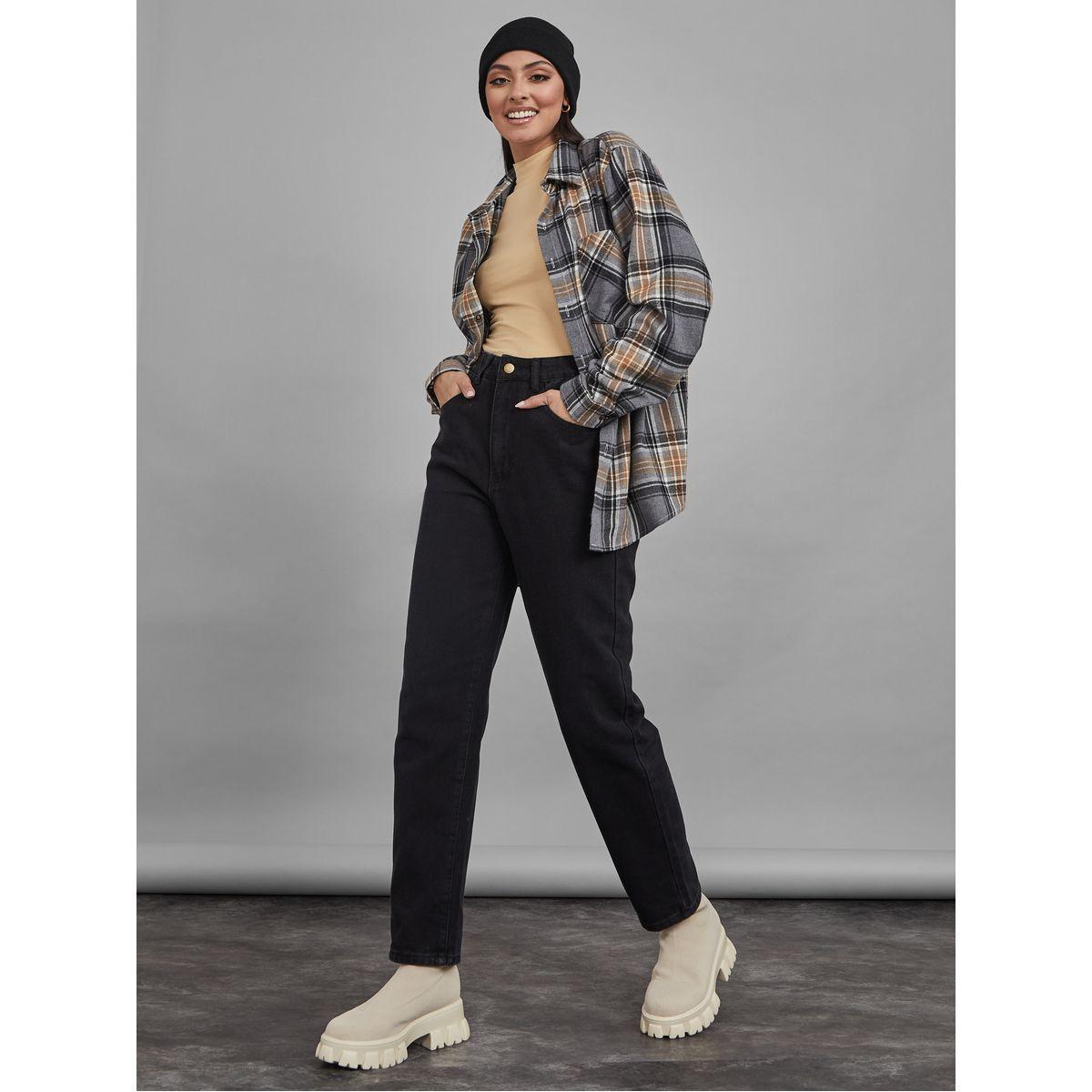 Styli Solid Straight Leg Jeans-women-clothing-bottoms-jeans-image-2
