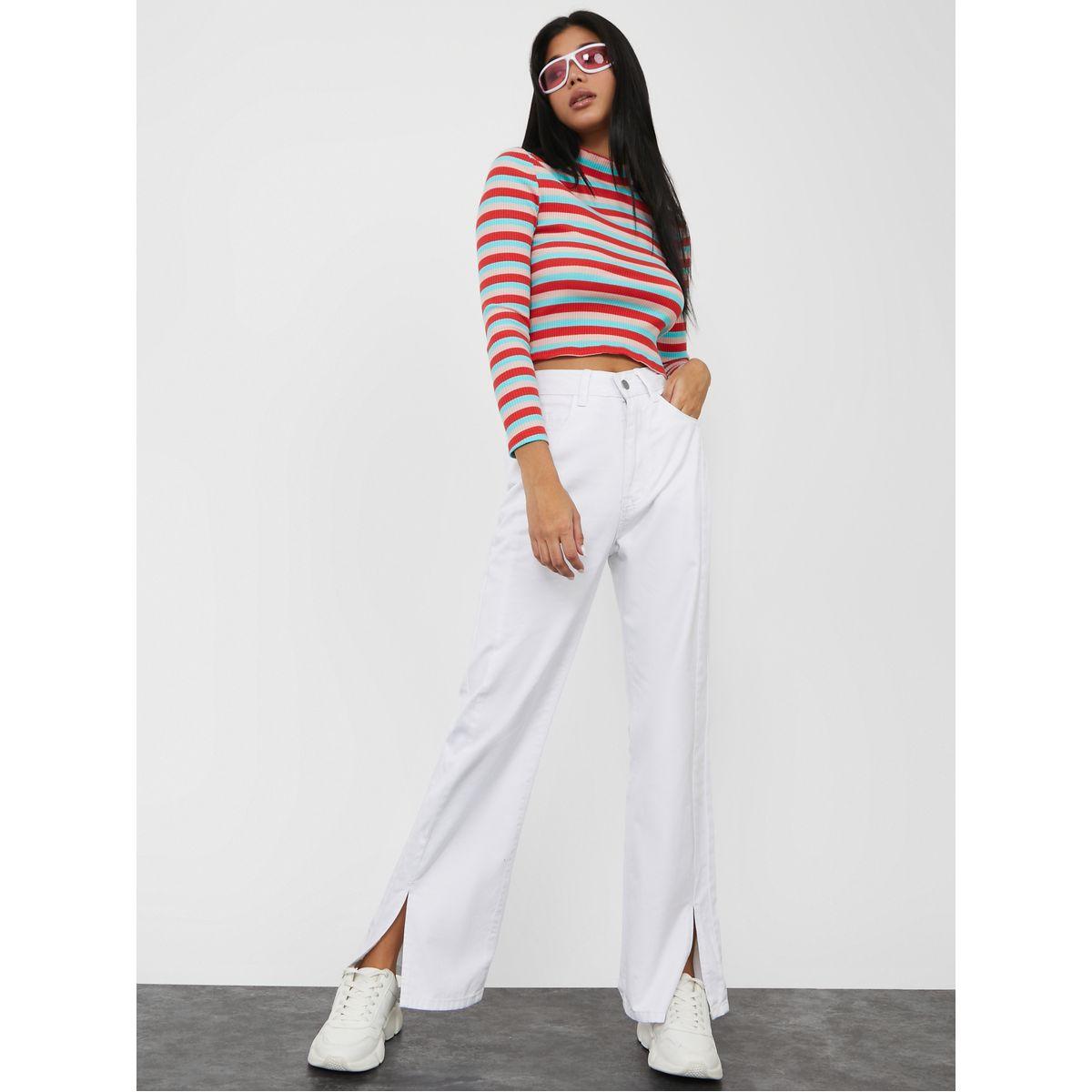 جينز بقصة واسعة وخصر عالي-women-clothing-bottoms-jeans-image-2