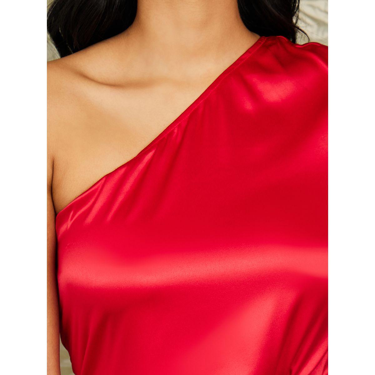 فستان طويل ساتان بكتف واحد-women-clothing-dresses-image-3