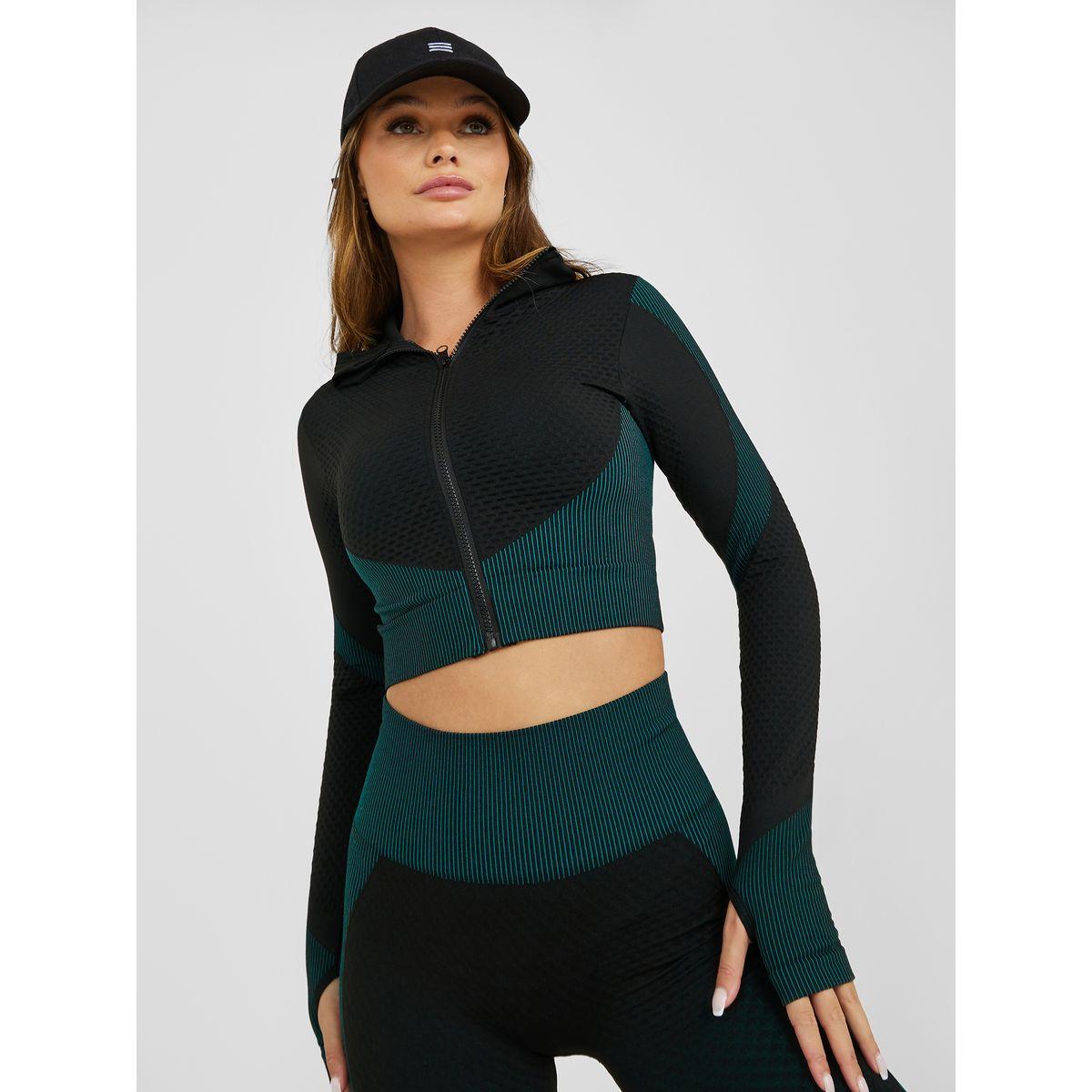 Styli Active Pack of 3 - Colorblock Racerback Sports Bra, Zip Up Jacket & Active Leggings Set-sports-women-clothing-trackpantsandtracksuits-image-3