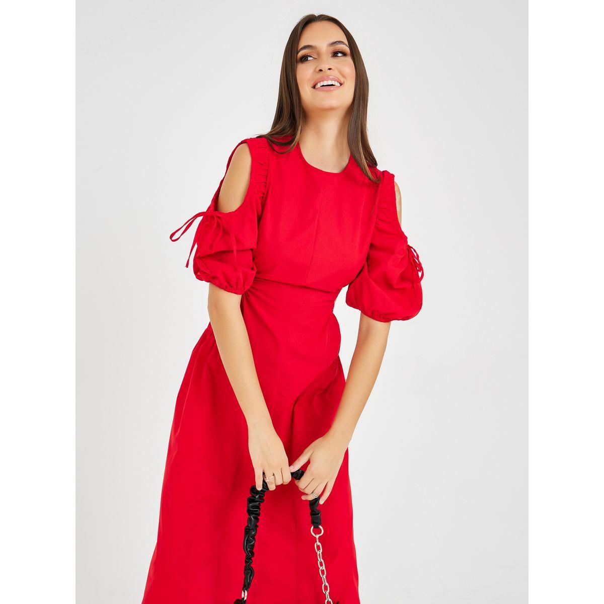 فستان ميدي باكتاف مكشوفة-women-clothing-dresses-image-2