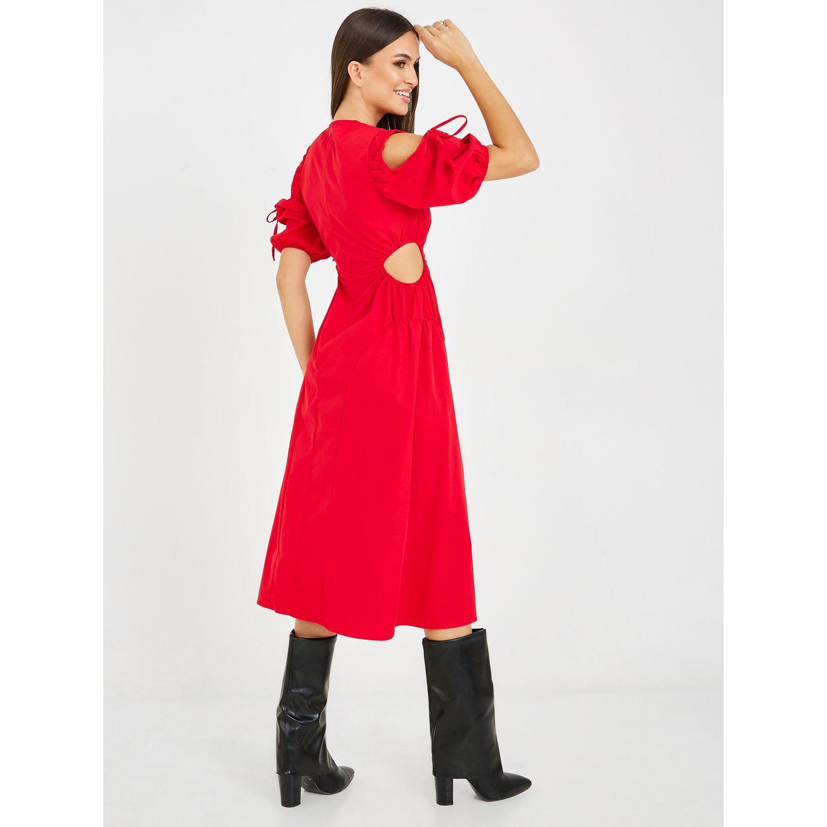 فستان ميدي باكتاف مكشوفة-women-clothing-dresses-image-4