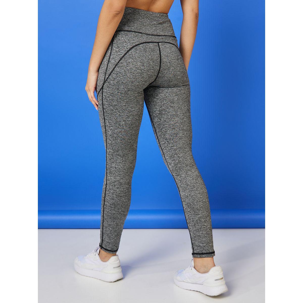 Styli Active Melange Contrast Stitch Detail Activewear Legging-women-clothing-sportswearandactivewear-bottoms-image-3