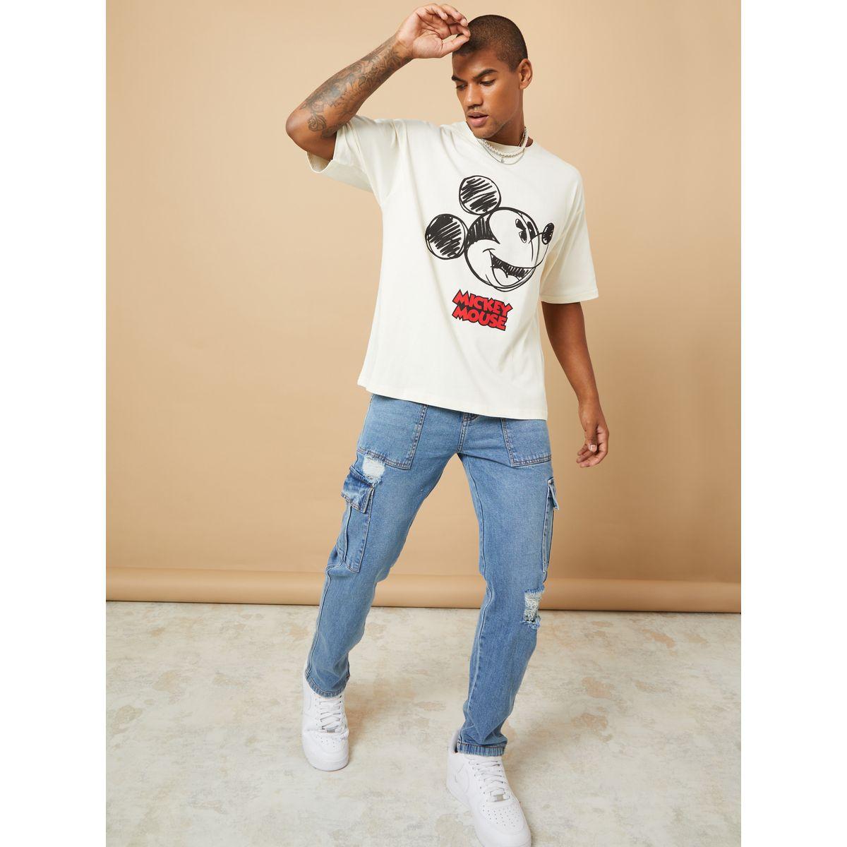 Styli Mickey Mouse Graphic Print Boxy Fit T-shirt-men-clothing-tshirtsandpolos-tshirts-image-2