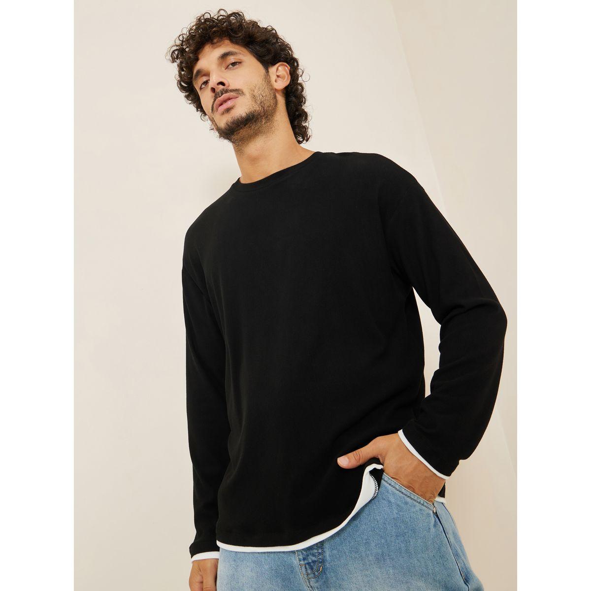تيشيرت مضلع باكمام طويلة-men-clothing-tshirtsandpolos-tshirts-image-1