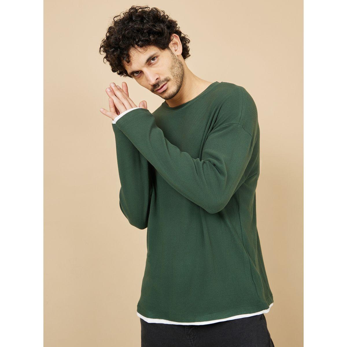 تيشيرت مضلع باكمام طويلة-men-clothing-tshirtsandpolos-tshirts-image-1