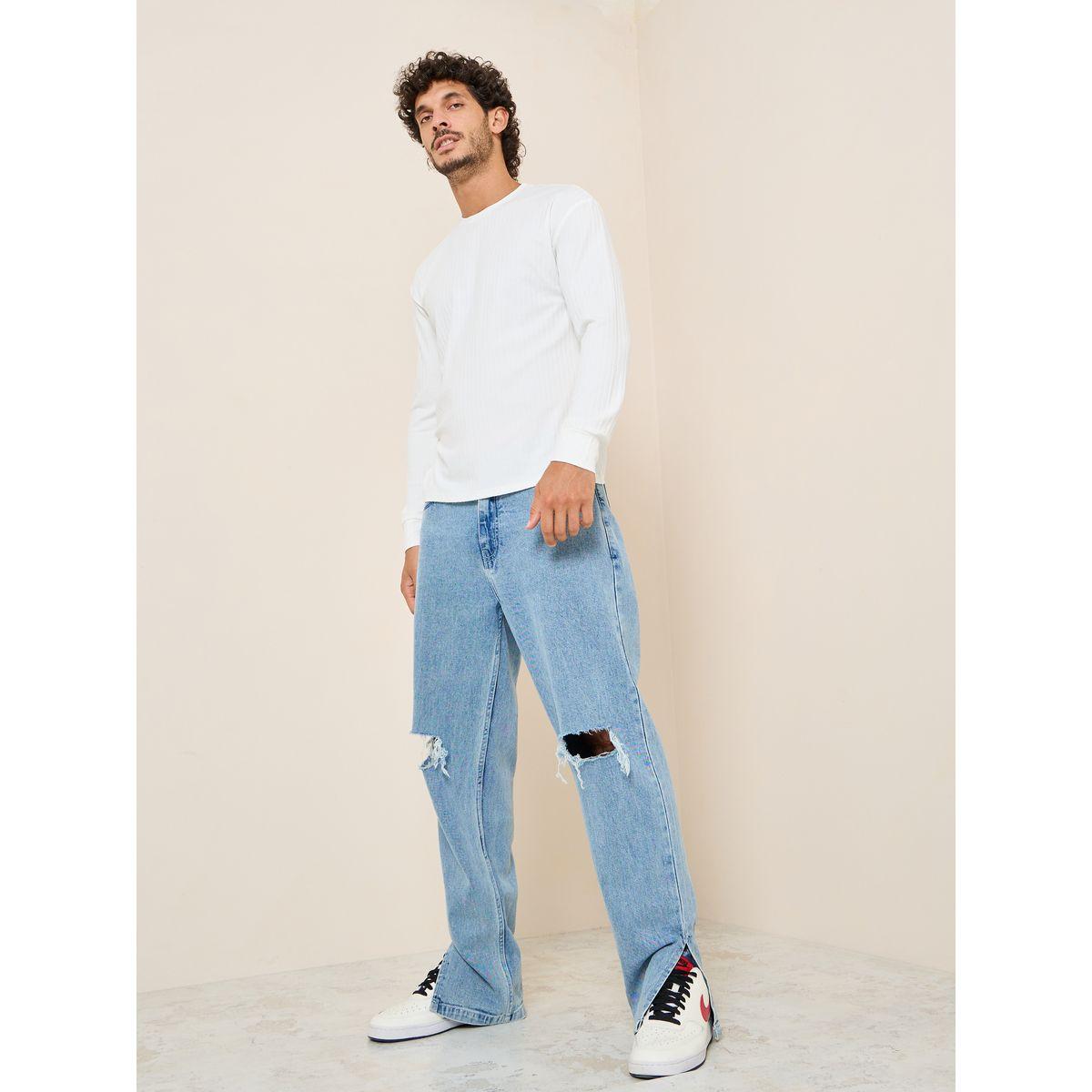 تيشيرت مضلع باكمام طويلة-men-clothing-tshirtsandpolos-tshirts-image-2