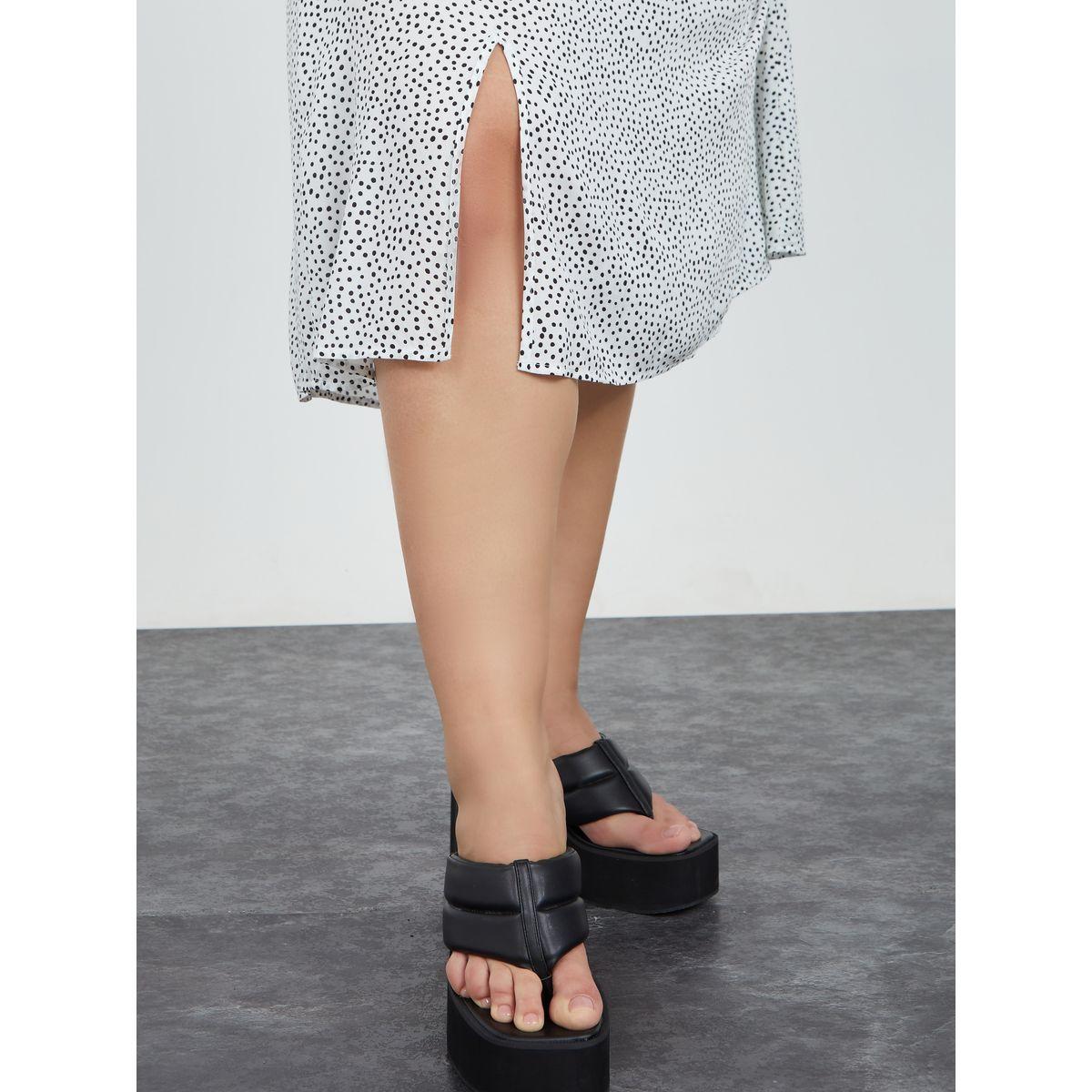 Styli Plus Short Sleeves Spot A Line Midi Dress-women-clothing-dresses-image-3