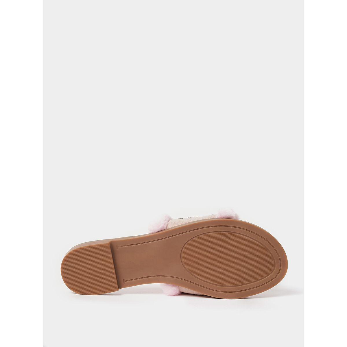 شبشب غرفة نوم مزين بفرو صناعي-women-shoes-bedroomslippers-image-6