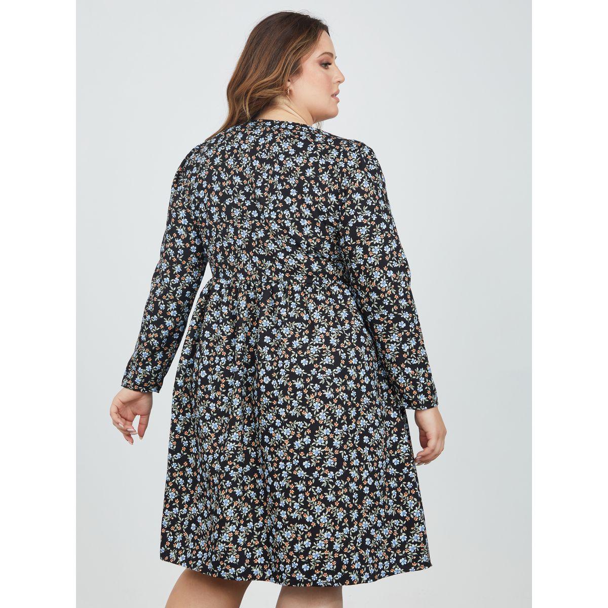 فستان بطول الركبة مع اكمام طويلة-women-clothing-dresses-image-4