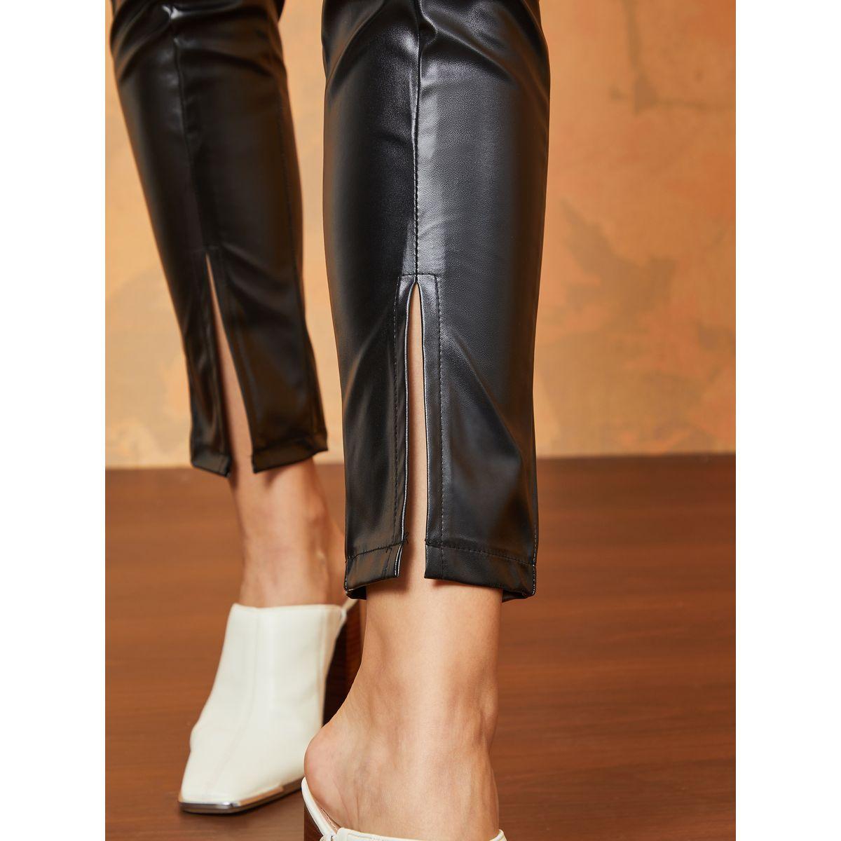 ليقنز جلد مزين بشق امامي-women-clothing-bottoms-leggings-image-3