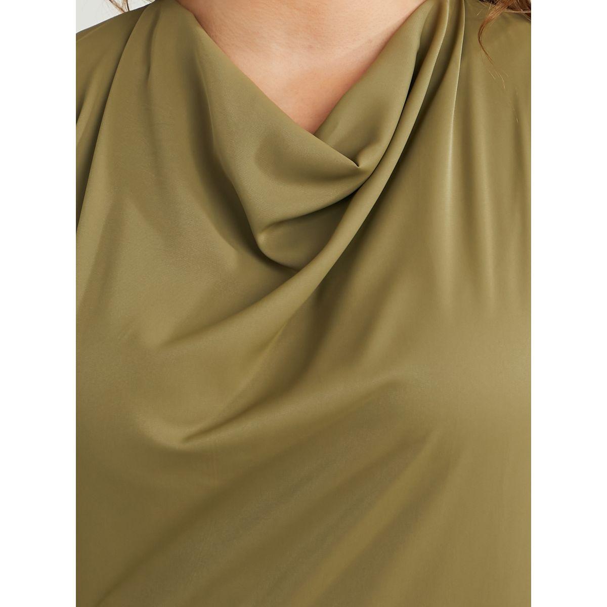 فستان ميدي بياقة منسدلة مع أربطة-women-clothing-dresses-image-3