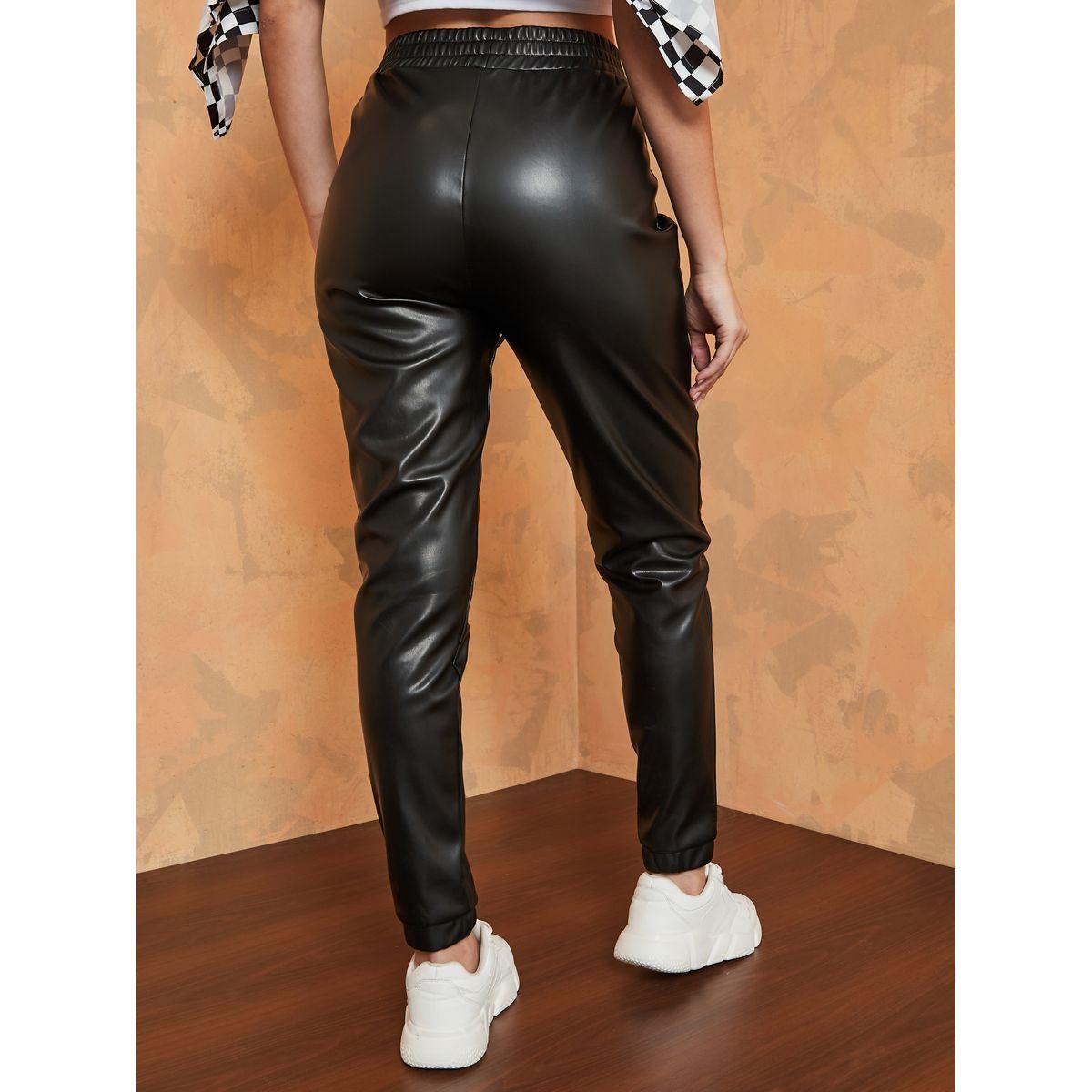 جوغر جلد بخصر عالي-women-clothing-bottoms-joggers-image-4