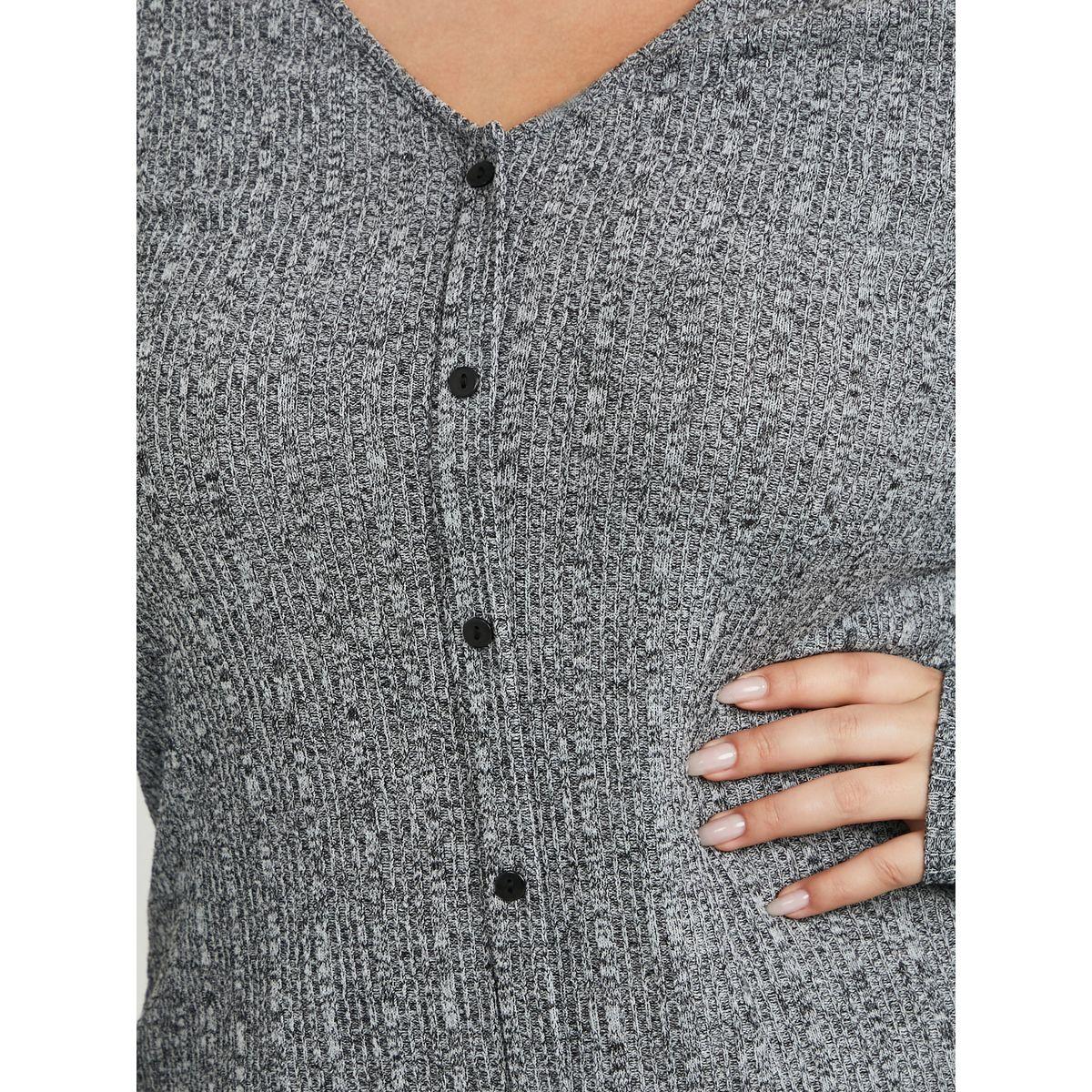 Styli Plus Long Sleeves Marl Knit Midi Dress-women-clothing-dresses-image-3