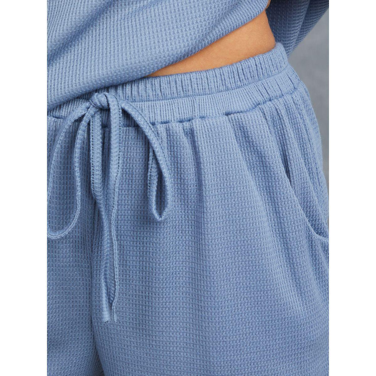 Styli Drop Shoulder Boat Neck Knitted T-shirt and Jogger Co-Ord Set-women-clothing-coordsets-image-5