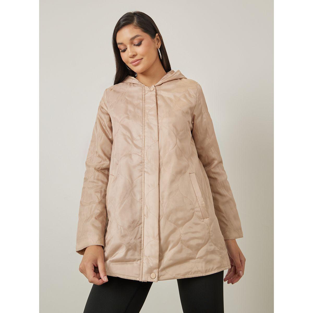 Styli Longline Zip Through Regular Fit Quilted Hooded Jacket-women-clothing-coatsandjackets-coats-image-3