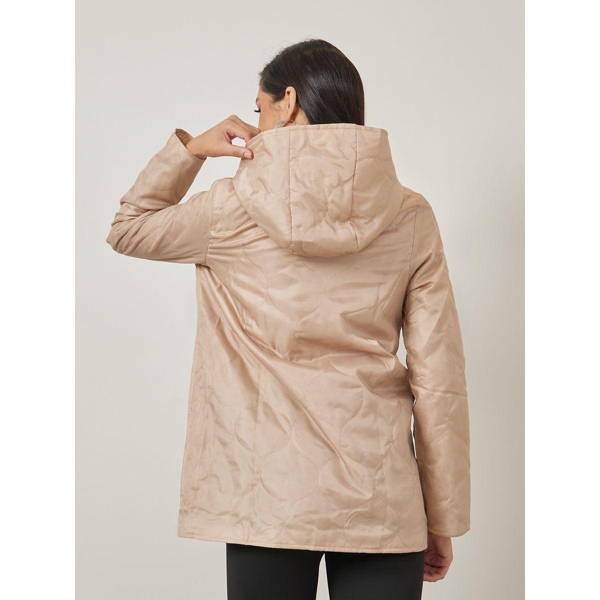 Styli Longline Zip Through Regular Fit Quilted Hooded Jacket-women-clothing-coatsandjackets-coats-image-5