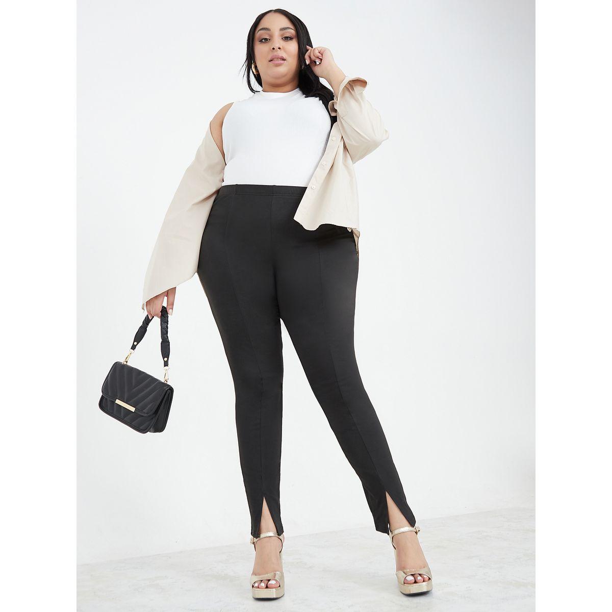 ليقنز بخصر عالي وشق امامي-women-clothing-bottoms-leggings-image-1