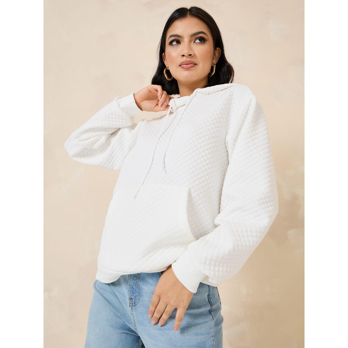 Styli Regular Length Textured Regular Fit Hoodie-women-winterwear-hoodiesandsweatshirts-hoodies-image-3