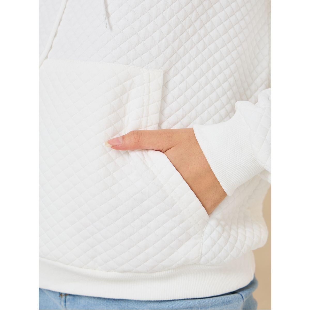 Styli Regular Length Textured Regular Fit Hoodie-women-winterwear-hoodiesandsweatshirts-hoodies-image-4