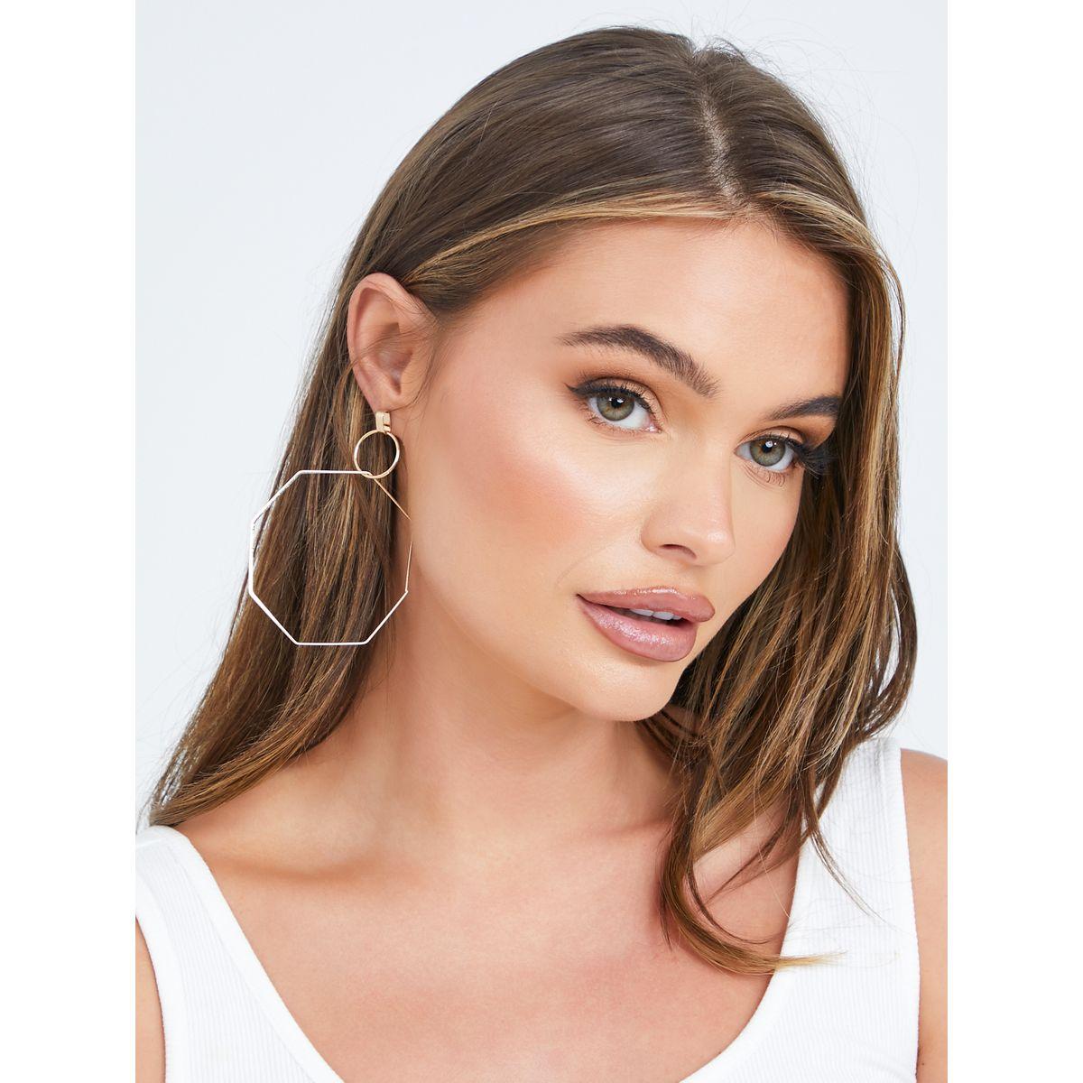Styli Geo Shape Earrings-women-watchesandjewellery-jewellery-earrings-image-2