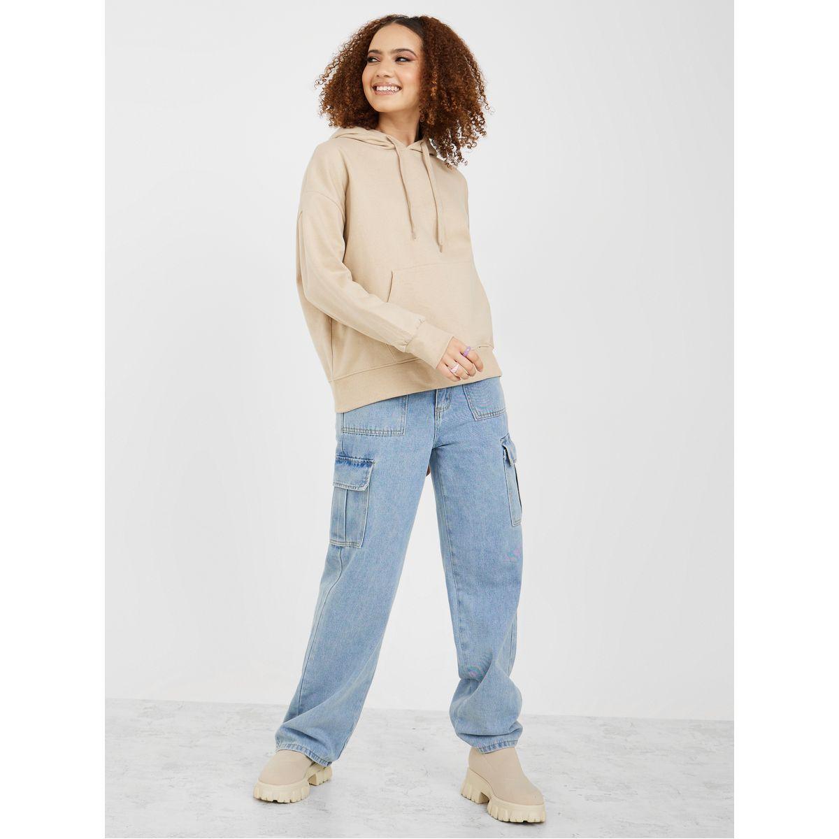 Styli Regular Length Solid Oversized Fit Hoodie-women-winterwear-hoodiesandsweatshirts-hoodies-image-2