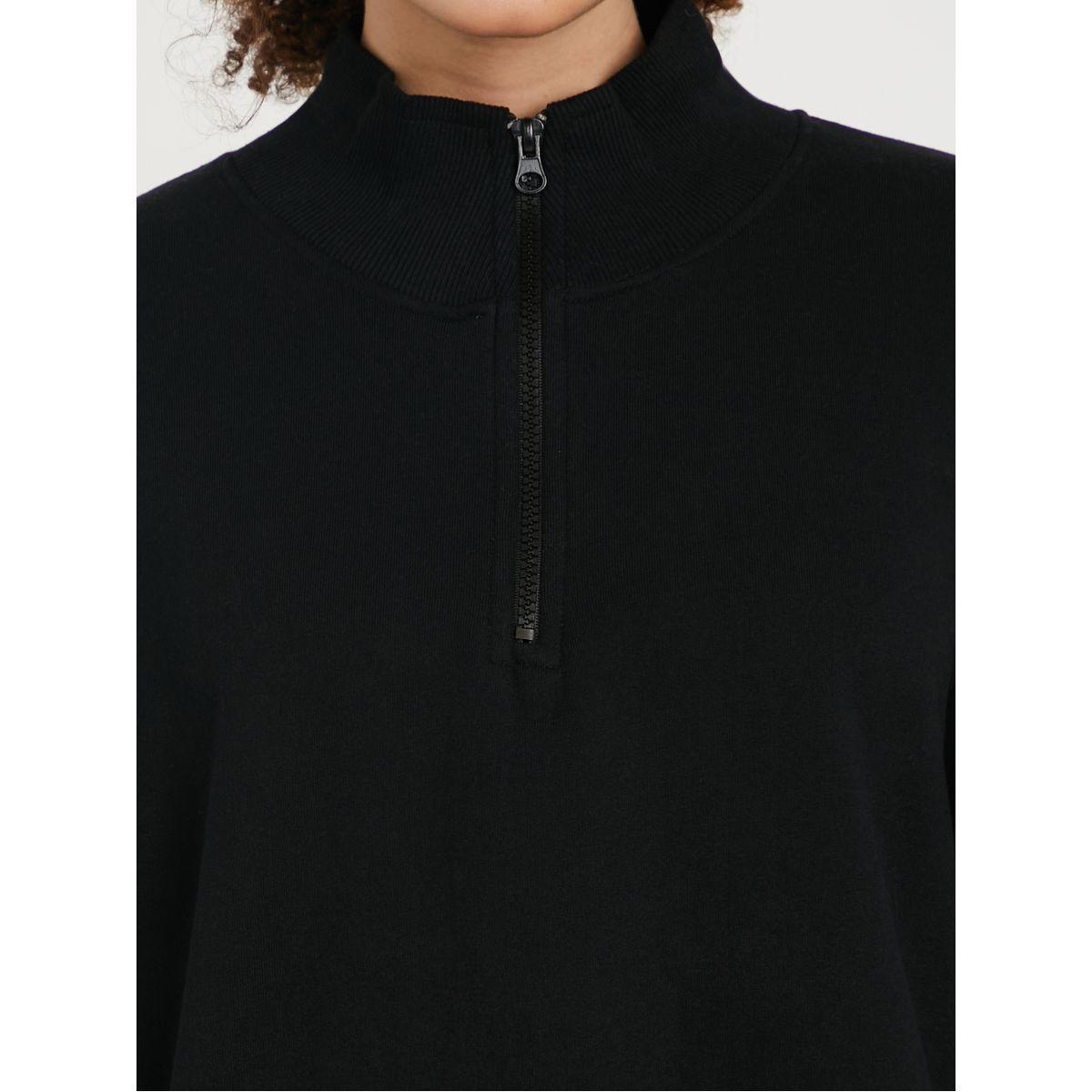 Styli Regular Length High Neck Half Zip Oversized Sweatshirt-women-winterwear-hoodiesandsweatshirts-sweatshirts-image-3