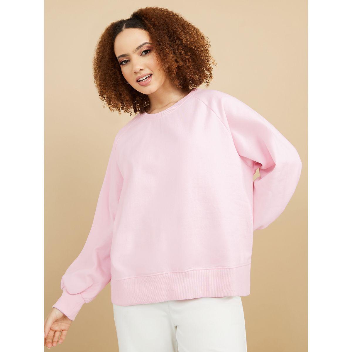Styli Regular Length Raglan Sleeves Regular Fit Sweatshirt-women-winterwear-hoodiesandsweatshirts-sweatshirts-image-1