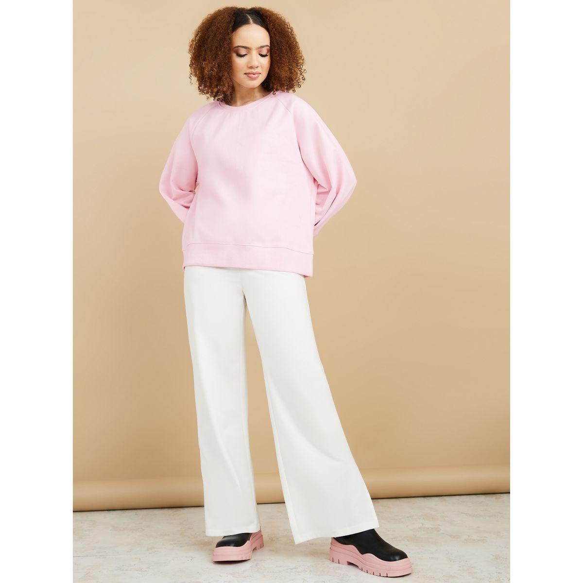 Styli Regular Length Raglan Sleeves Regular Fit Sweatshirt-women-winterwear-hoodiesandsweatshirts-sweatshirts-image-2