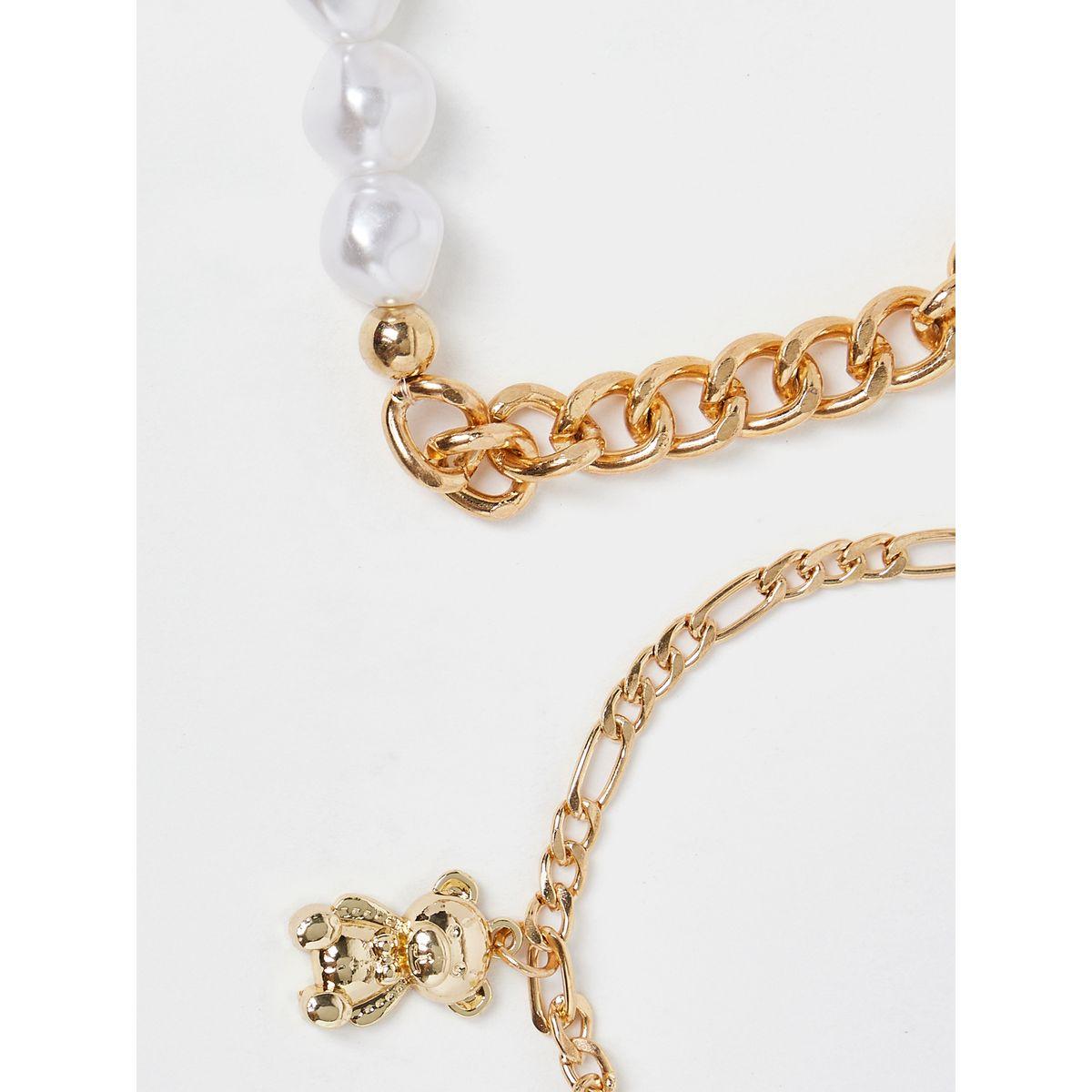 مجموعة من 2 اساور يد مزينة بلؤلؤ-women-watchesandjewellery-jewellery-banglesandbracelets-image-3