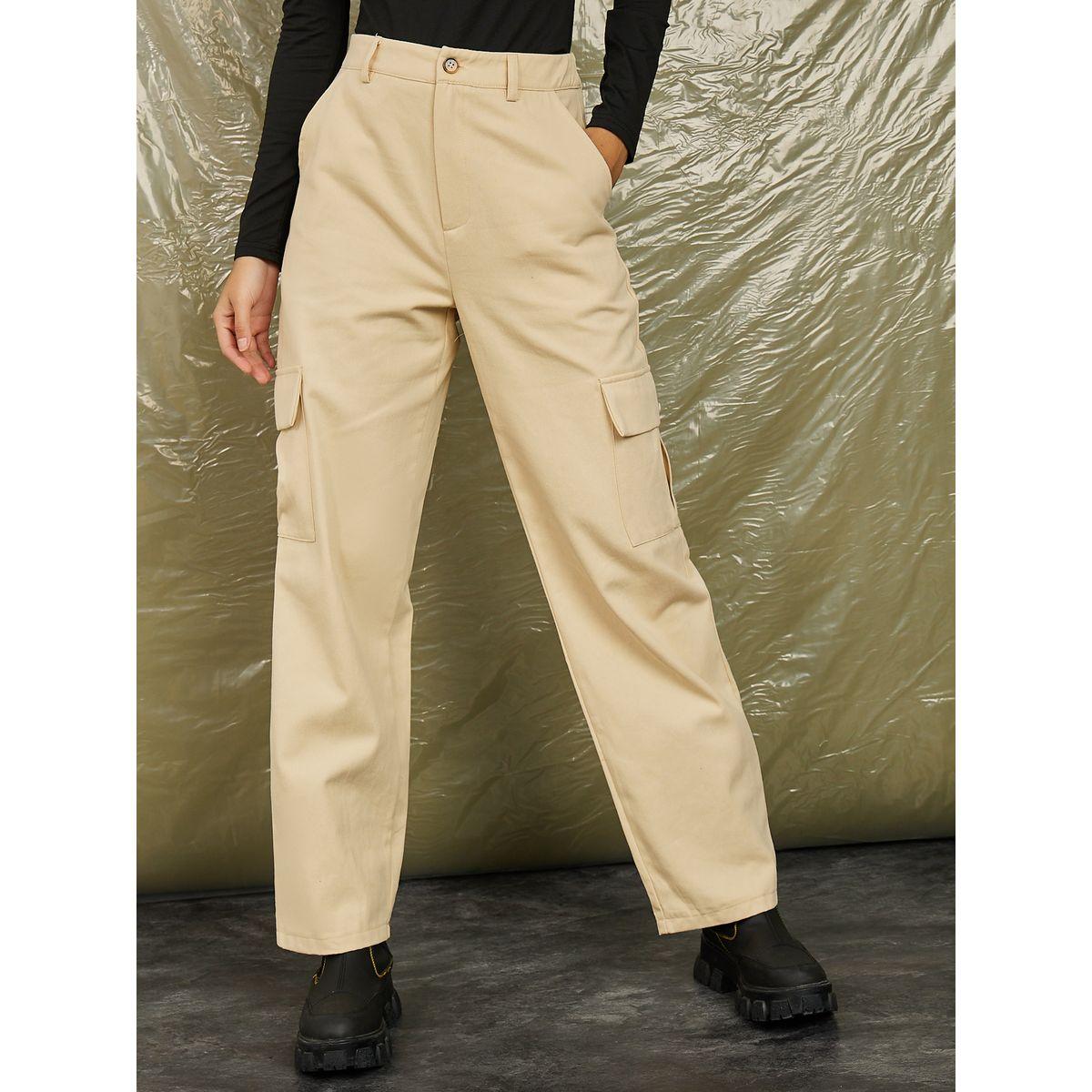 Styli High Waist Straight Leg Cargo Pants-women-clothing-bottoms-trousers-image-1
