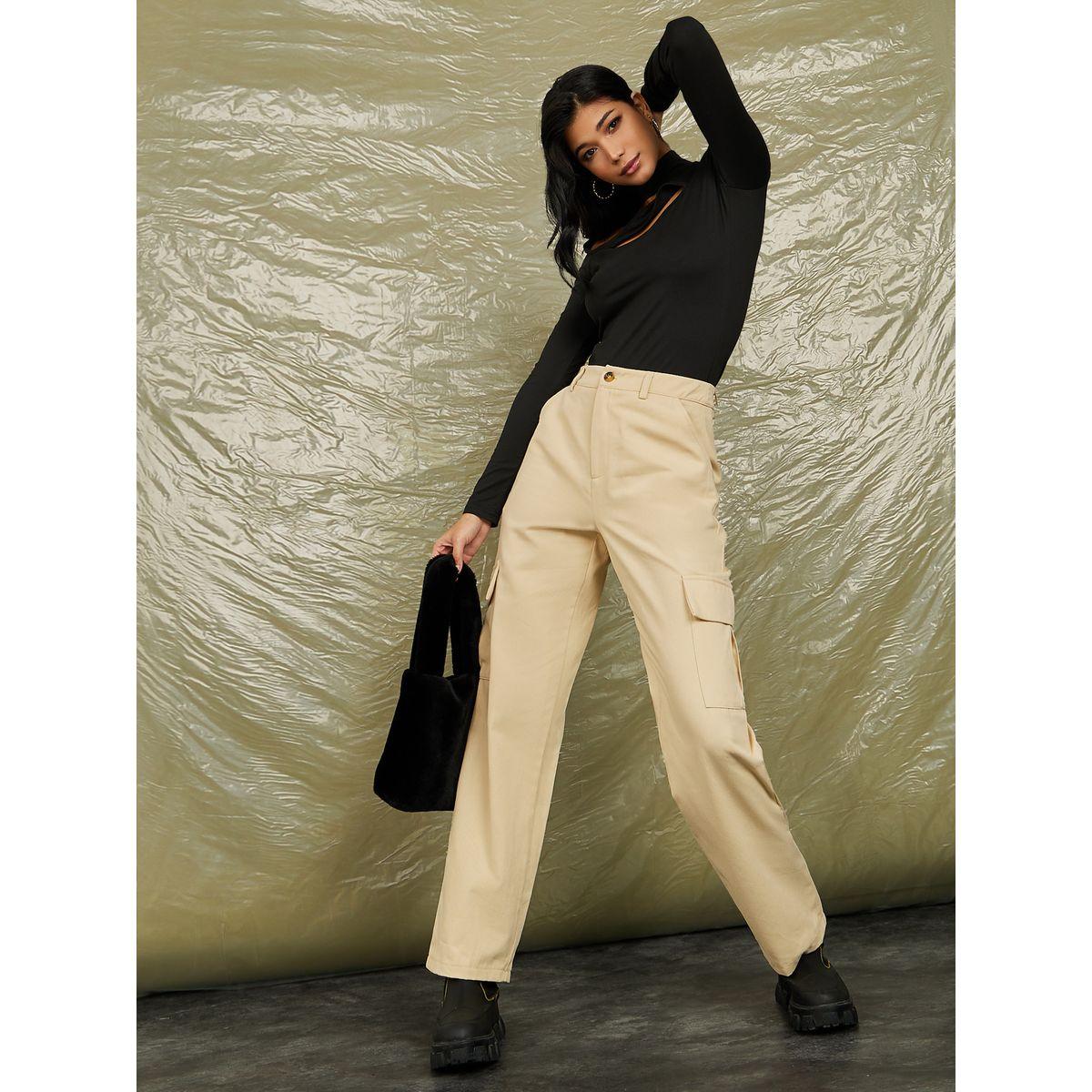 Styli High Waist Straight Leg Cargo Pants-women-clothing-bottoms-trousers-image-2
