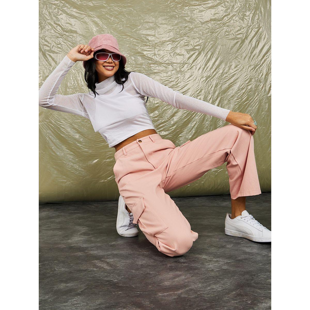 Styli High Waist Straight Leg Cargo Pants-women-clothing-bottoms-trousers-image-1