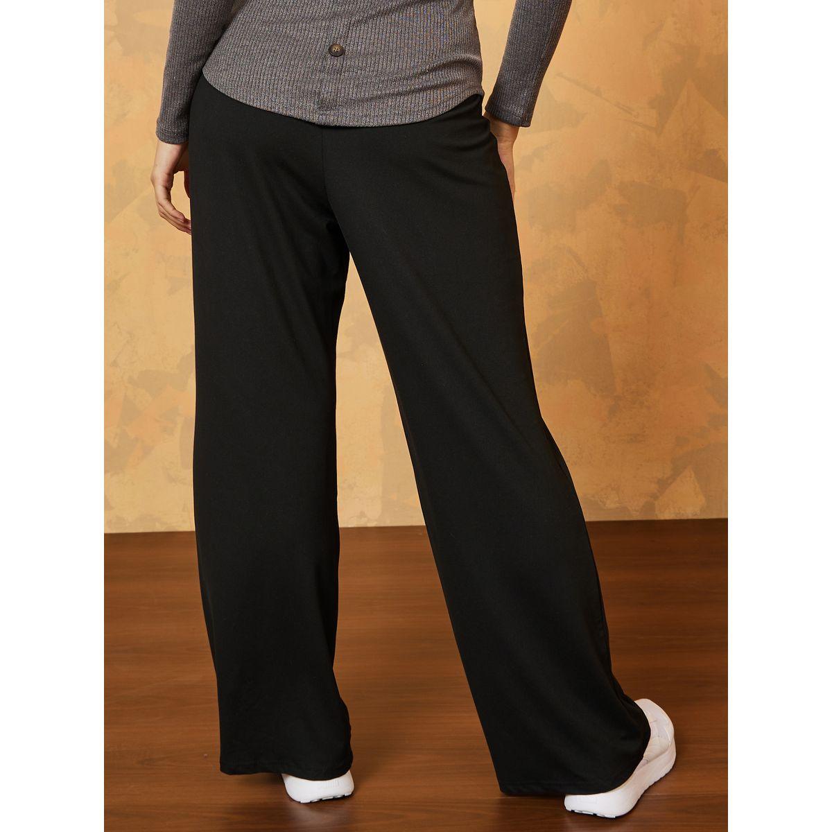 بنطال بقصة واسعة وخصر مطاطي-women-clothing-bottoms-trousers-image-4