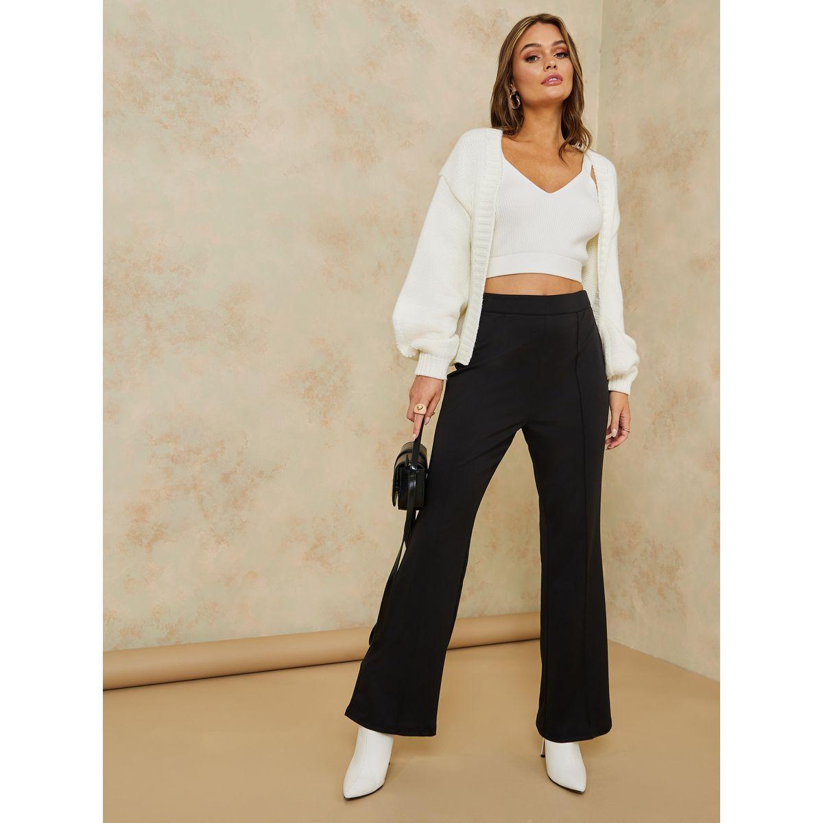 بنطال بقصة واسعة وخصر عالي-women-clothing-bottoms-trousers-image-2