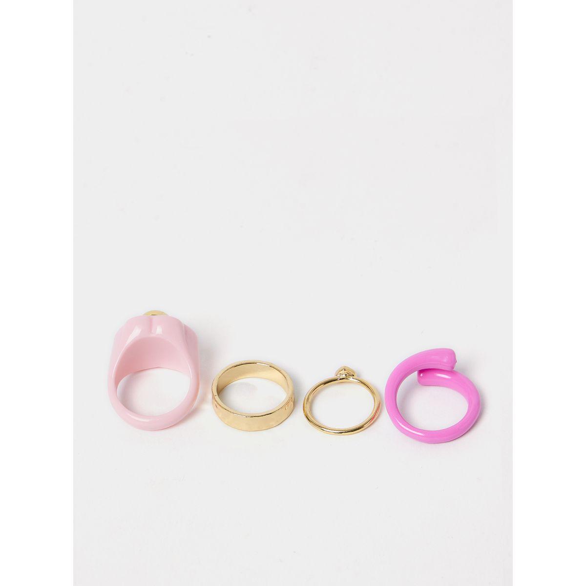 Styli Set of 4 - Heart Detail Assorted Rings-women-watchesandjewellery-jewellery-rings-image-3