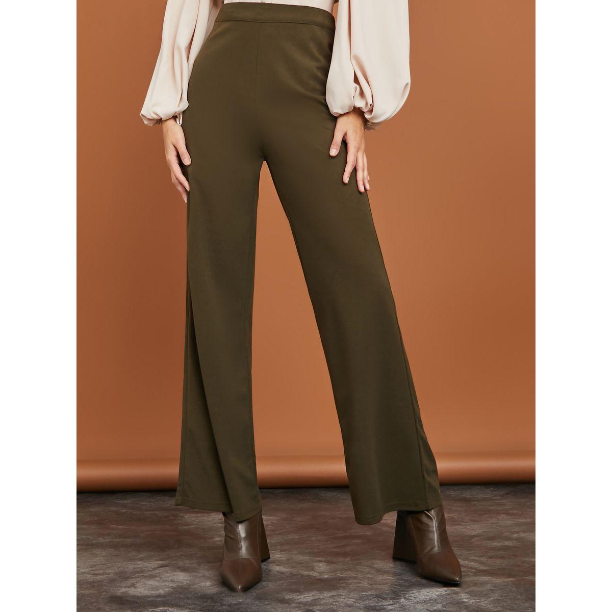 Styli High Waist Solid Wide Leg Trouser-women-clothing-bottoms-trousers-image-1